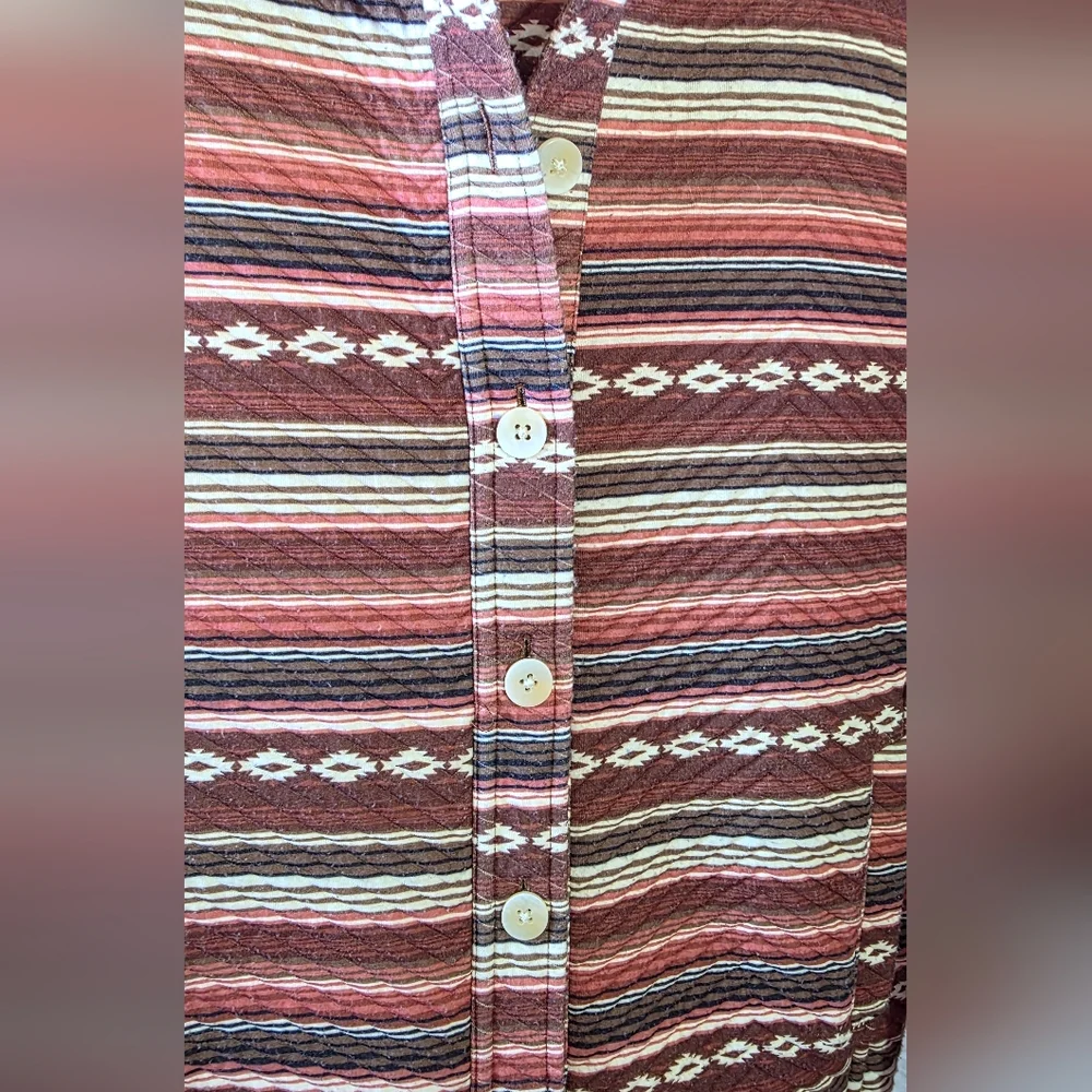 Shyanne Southwestern Stripe Button Front Jacket Size Medium Western Boho Quilted - Picture 3 of 8